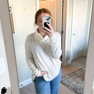 White Cozy Oversized Sweater - Anthropologie Brand